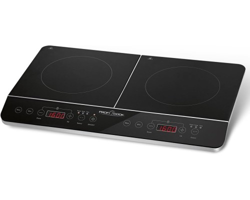 Profi Cook индукционная двойная конфорка из нержавеющей стали PC-DKI 1067, черная Profi Cook индукционная двойная конфорка из нержавеющей стали PC-DKI 1067, черная