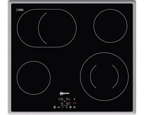 Электрическая варочная панель Neff T18B42N2 N50 / 60 см / TouchControl / Зона жарки / Стеклокерамика / Рама из нержавеющей стали Электрическая варочная панель Neff T18B42N2 N50 / 60 см / TouchControl / Зона жарки / Стеклокерамика / Рама из нержавеющей стали