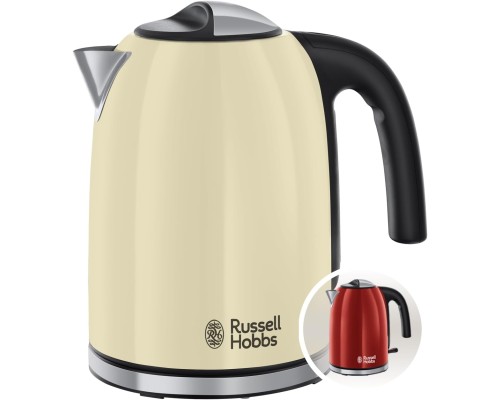 Чайник Russell Hobbs [1,7 л, 2400 Вт] Colours+ из нержавеющей стали кремового цвета