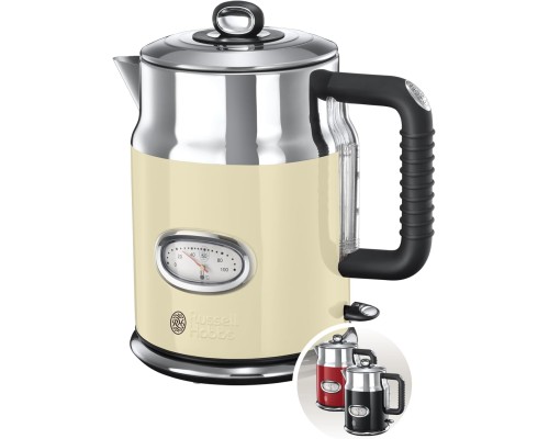 Russell Hobbs 21672 1,7 л емкость 360° основание ретро чайник винтажный, кремовый Russell Hobbs 21672 1,7 л емкость 360° основание ретро чайник винтажный, кремовый