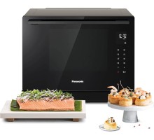 Panasonic 4-в-1 Паровая комбинированная духовка, инверторная технология, 31 л, цвет антрацитово-черный